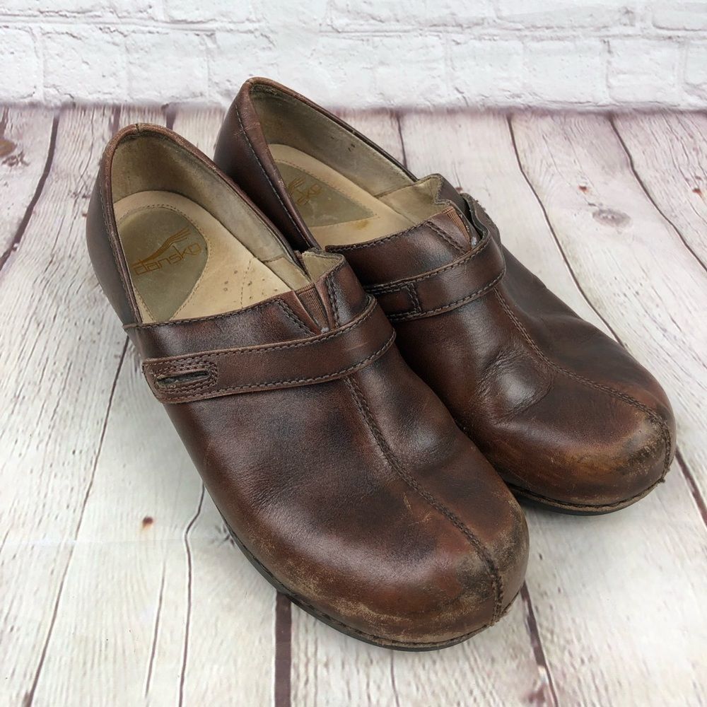 Dansko Brown Leather Clogs Women's EU 40